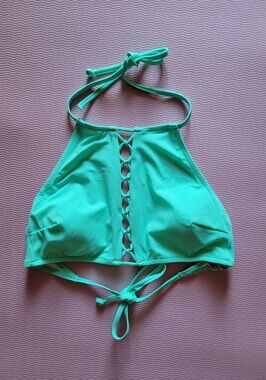 New VS PINK high neck halter bikini top